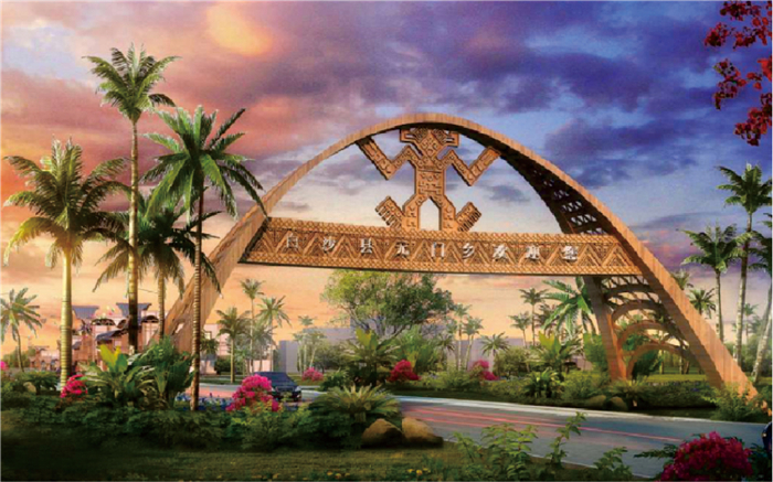 白沙元门乡镇区主街道建筑立面及街景改造